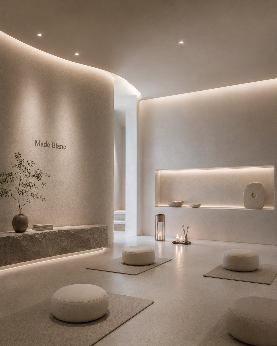 Concept rendering of a private wellness suite interior